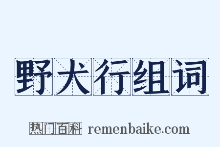 野犬行组词是什么意思的图片